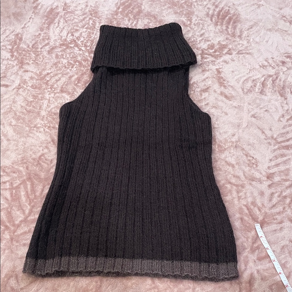 J. Crew Charcoal Sleeveless Cowl Neck Sweater